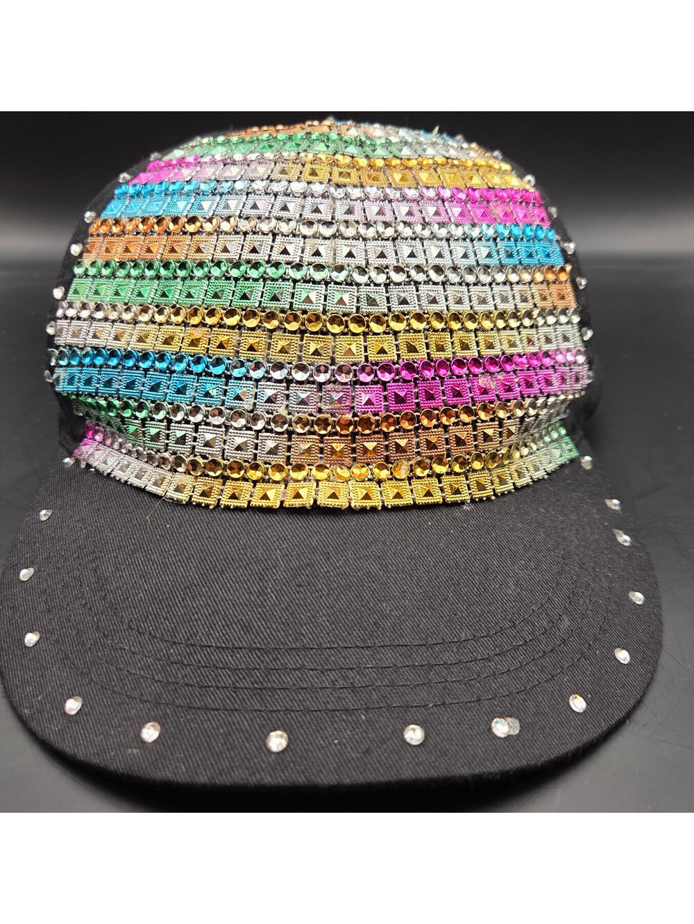 PRIDE MultiColored BejeweledWomen's Ballcap PreOwned Very Clean OneOwner OneSize